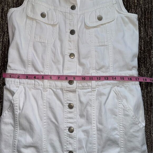 Ralph Lauren White Midi Dress with Pink Belt - Picture 8 of 15